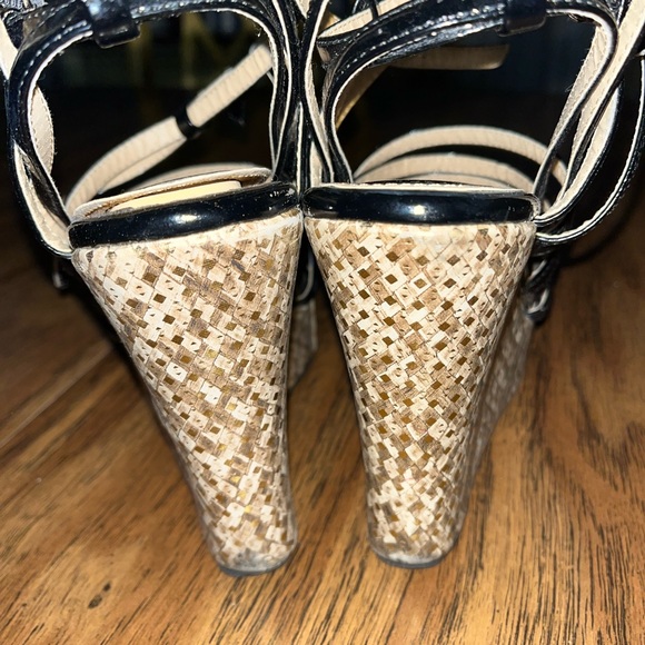 Cherish Collection Cherish Collection Polina black 7.5 wedge sandal cork - Picture 7 of 8